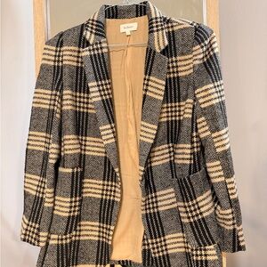 Bohme Black and Tan Plaid Women's Blazer
